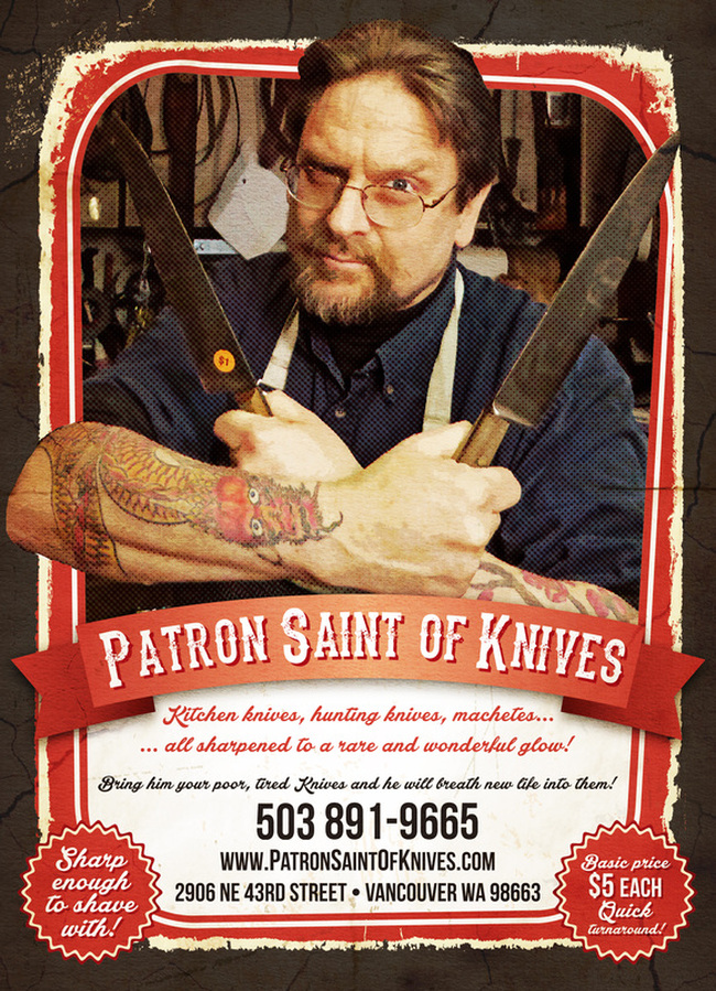Patron Saint with Knives