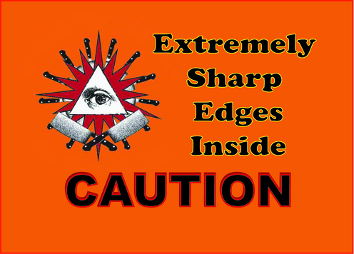 Warning label for Sharp Knives